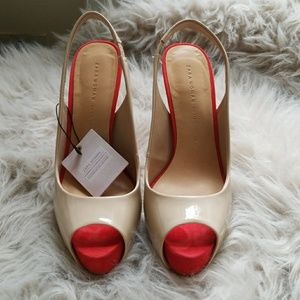 Cigarette Heel Peep Toe Shoes